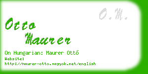 otto maurer business card